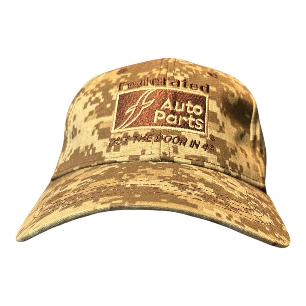 Federated Auto Parts - Out The Door In 4 - Camo Cap - Adjustable - Hat Adult